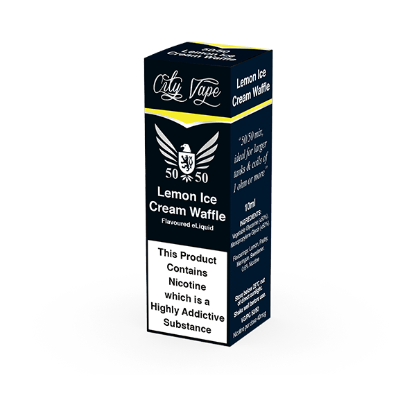 Lemon Ice Cream Waffle 30/70 10ml ECigarette Liquid City Vape Juice
