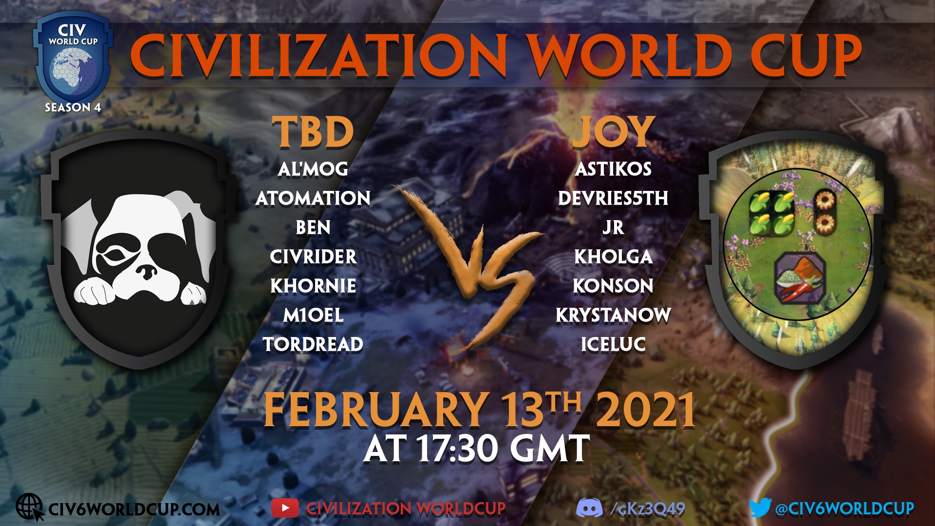 Team TBD vs Team Joy Week 1 Civilization 6 World Cup