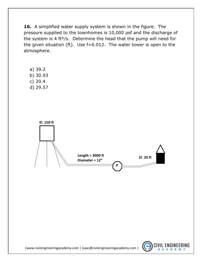 Prob 2 Example_Vol 2 PE Exam Civil Engineering Academy