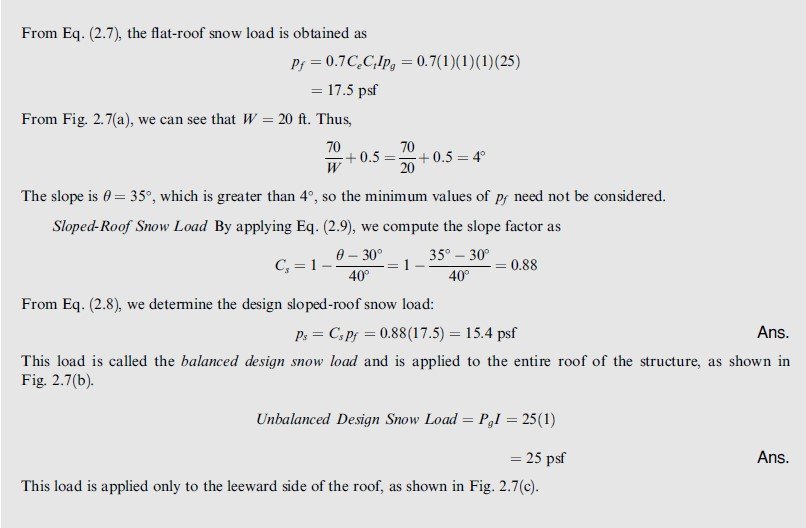Snow Loads with example Civil Engineering X