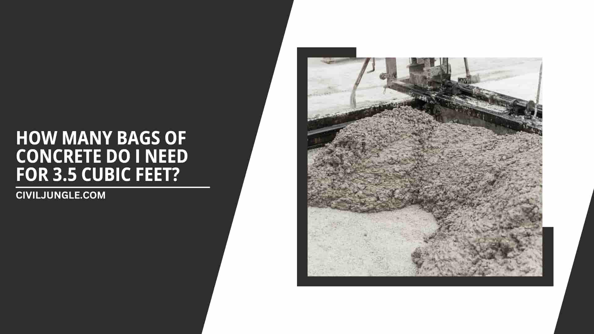 How Many Bags of Concrete Do You Need for Various Cubic Footages?