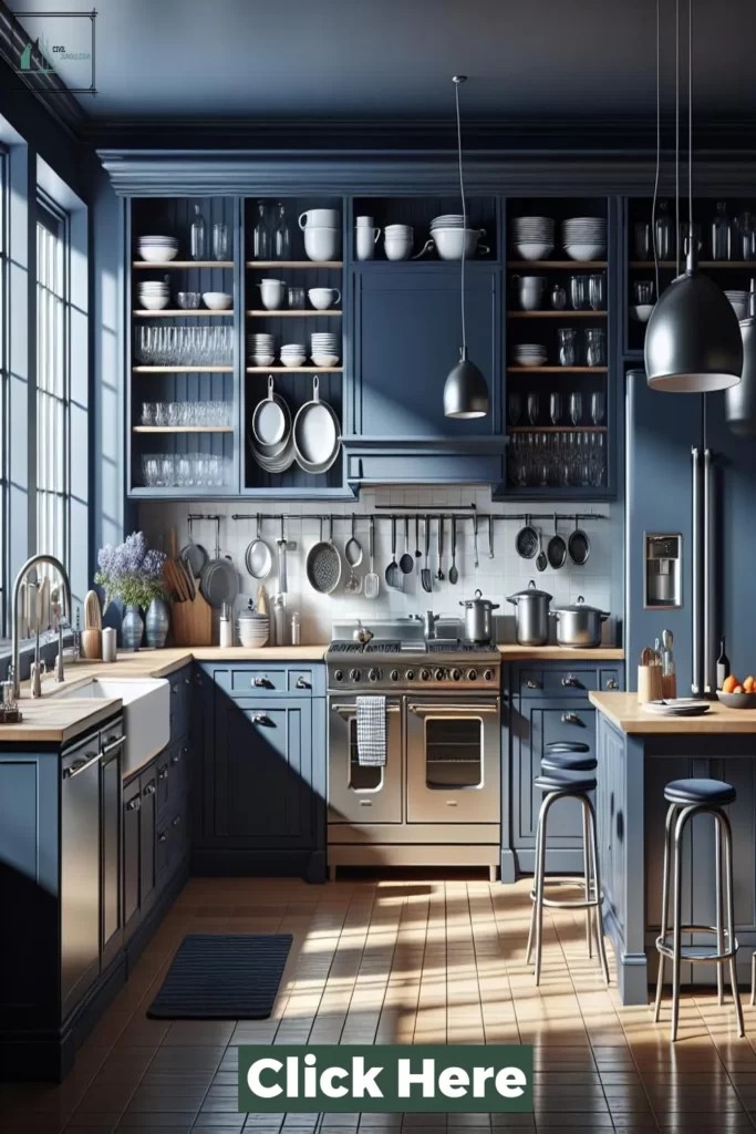 Best 34 Navy Kitchen Ideas