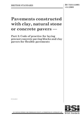 PDF Download BS 7533-3: Pavements Constructed with Clay, Natural Stone