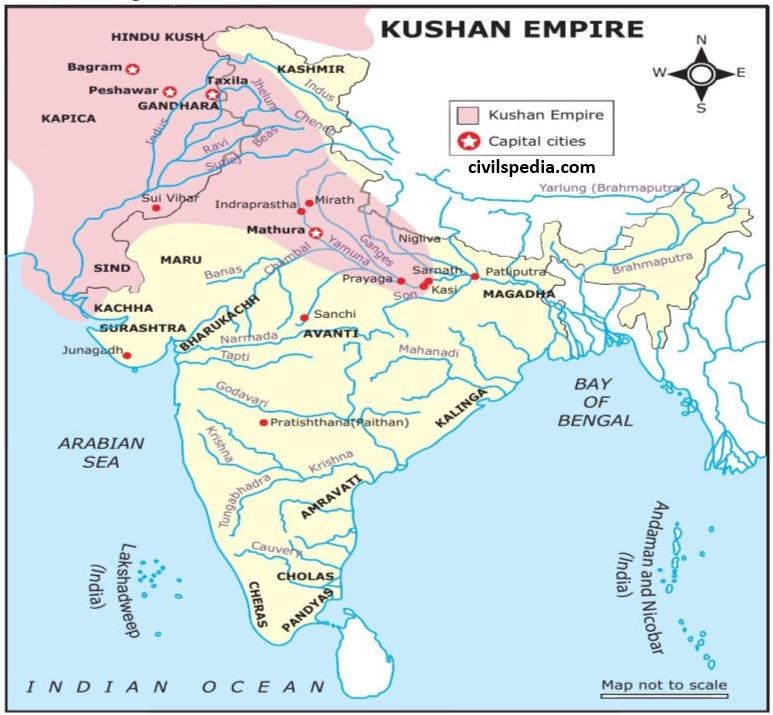 India Map 200 Years Ago Indian Dynasties during 200 BC to 300 AD