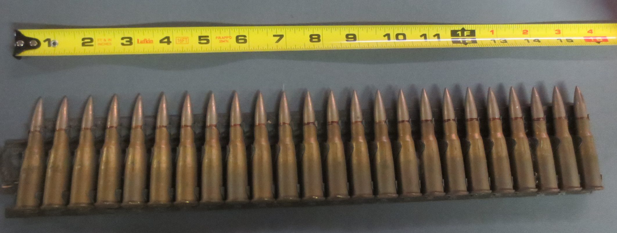 Original WW2 Japanese Heavy Machine gun ammunition strip, 7.7mm