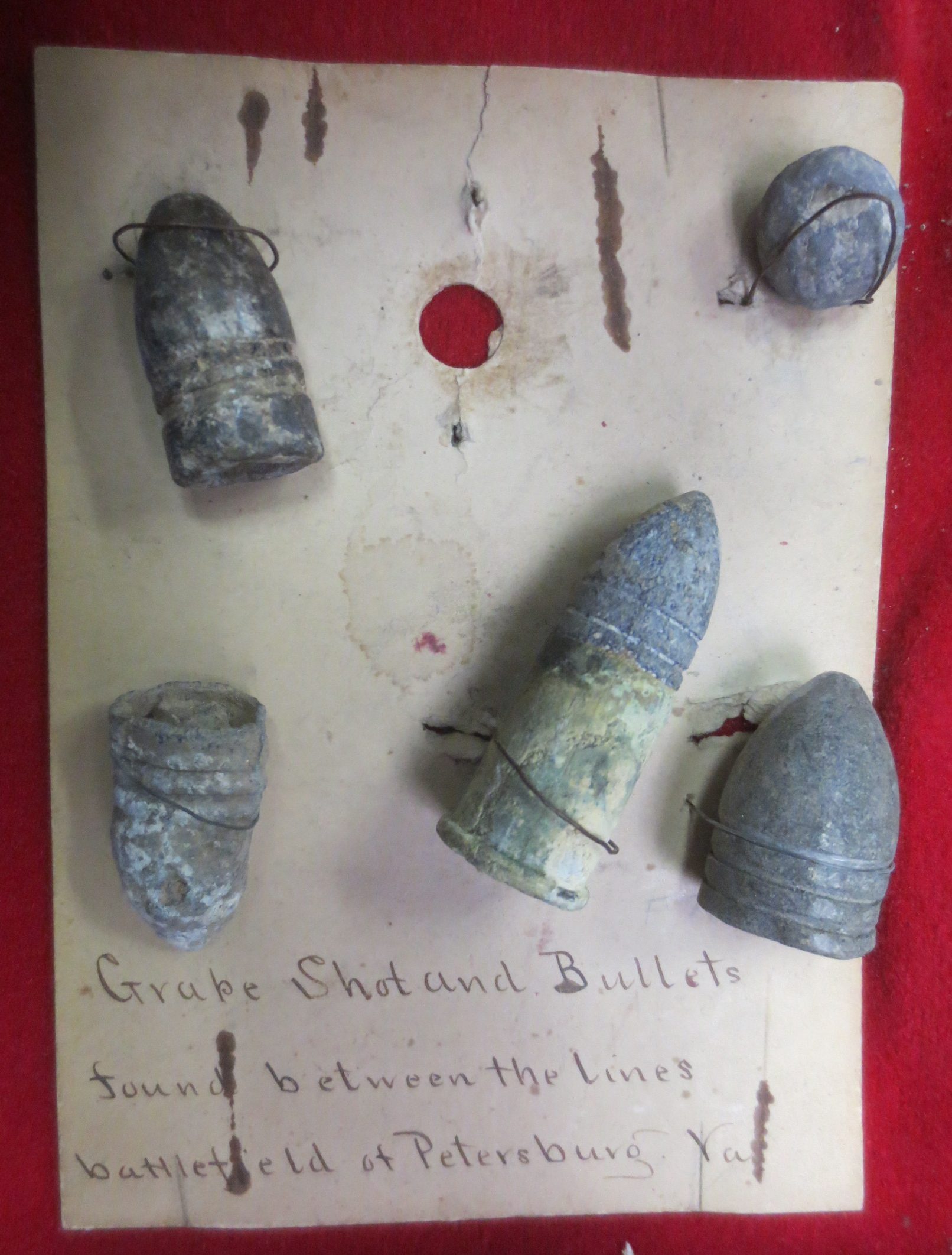 Group of Civil War artifacts from Petersburg, Virginia Battleground