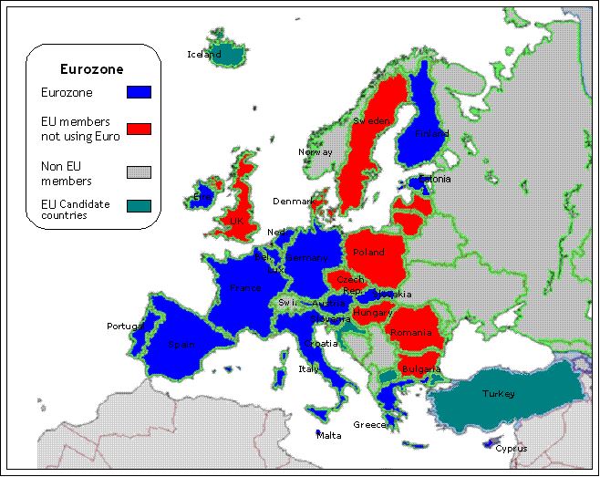 Civitas Institute for the Study of Civil Society Eurozone Map