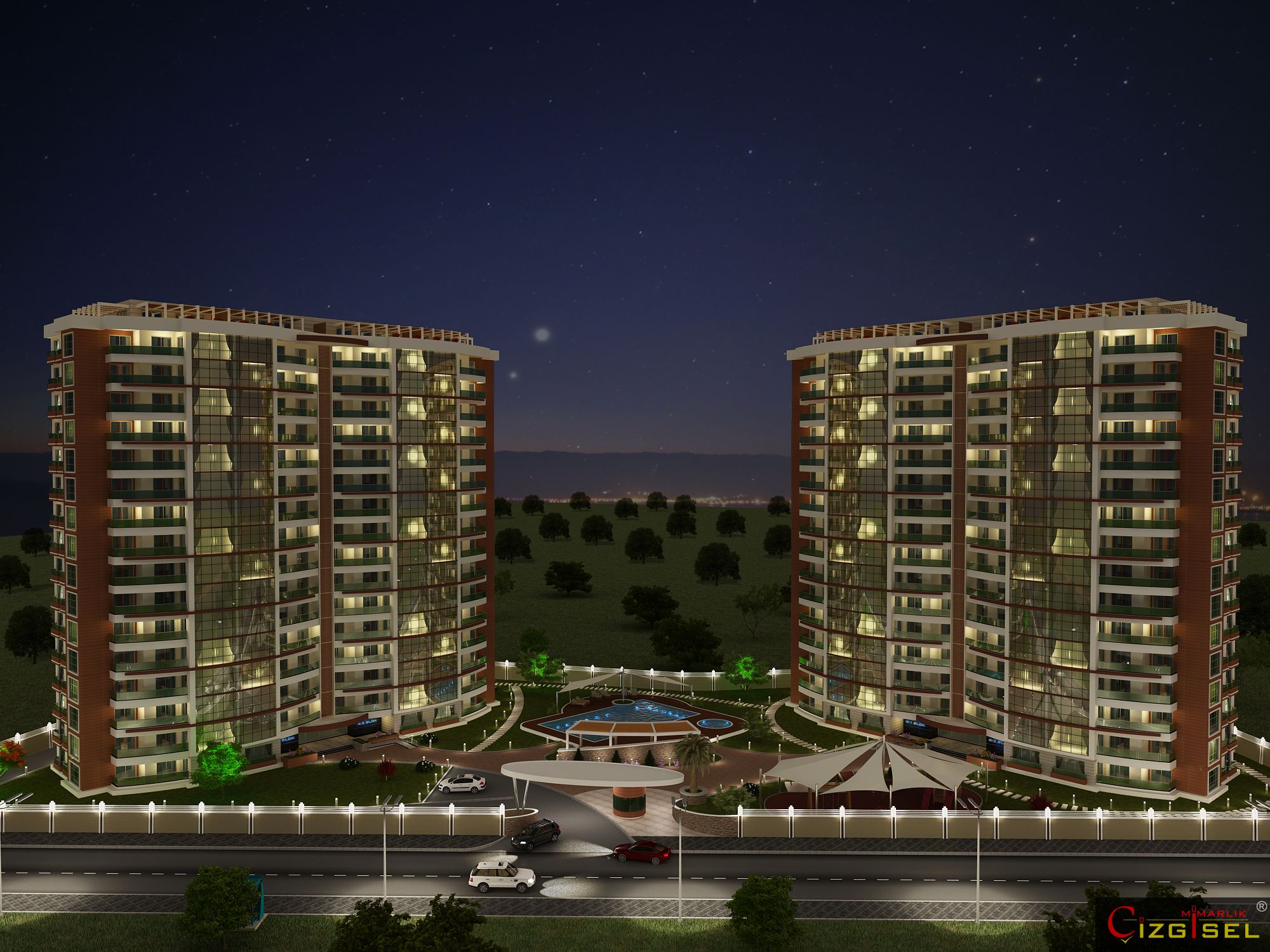 Golden Towers Çizgisel Mimarlık