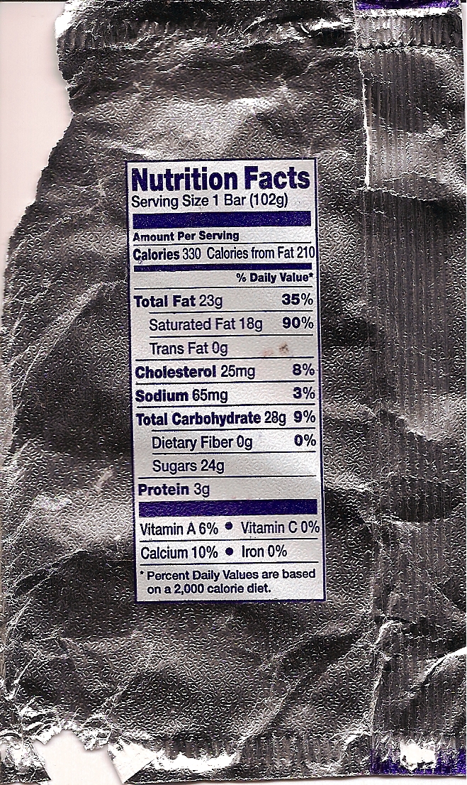 klondike bar nutrition data