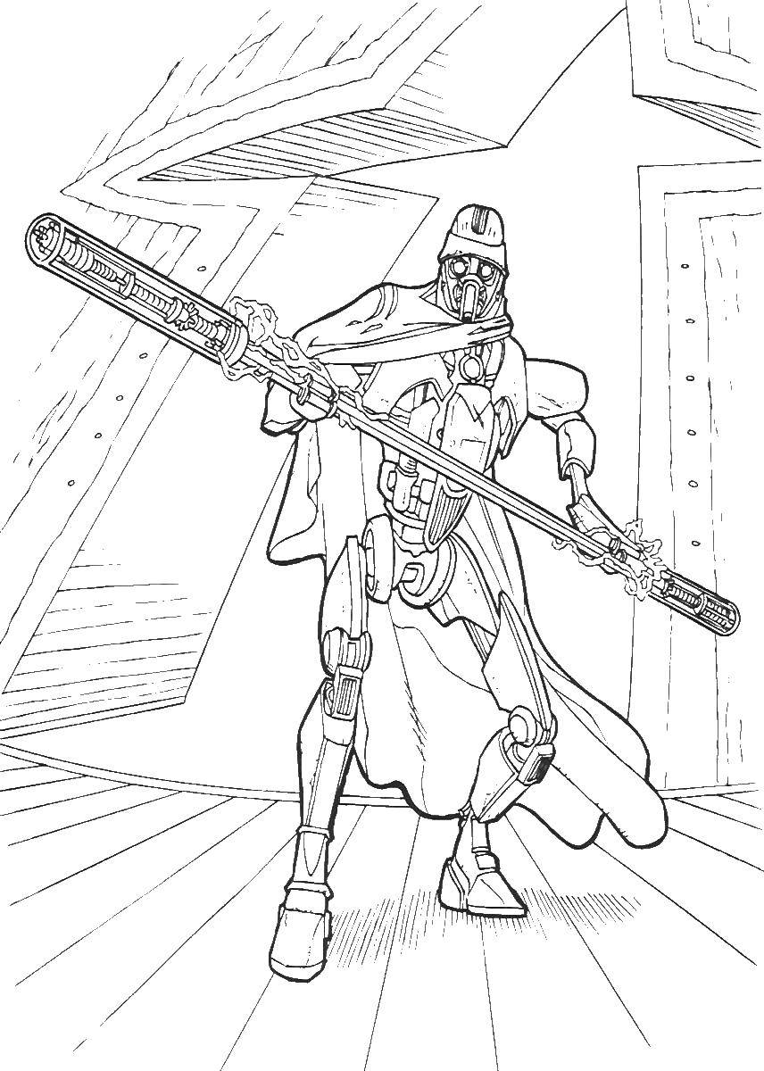 Online coloring pages Coloring page Droid star wars, Download print