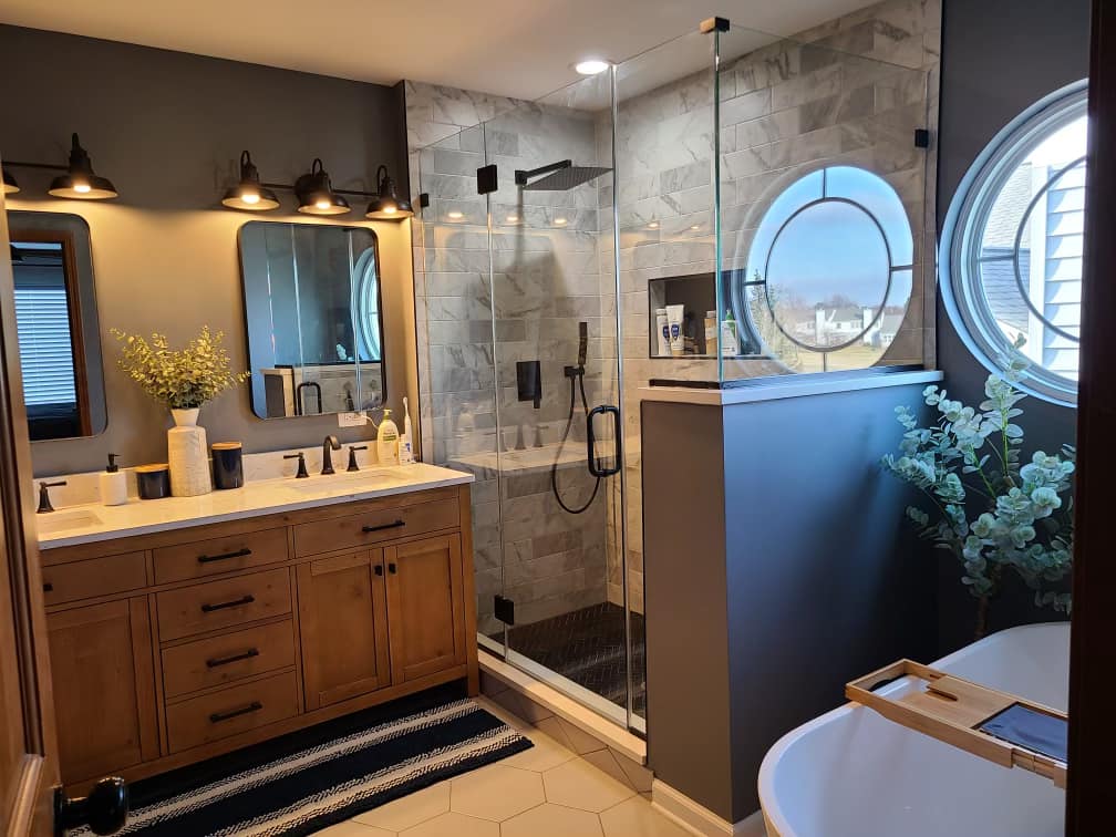 Master Bathroom Renovation Naperville, Illinois CK Construction Chicago