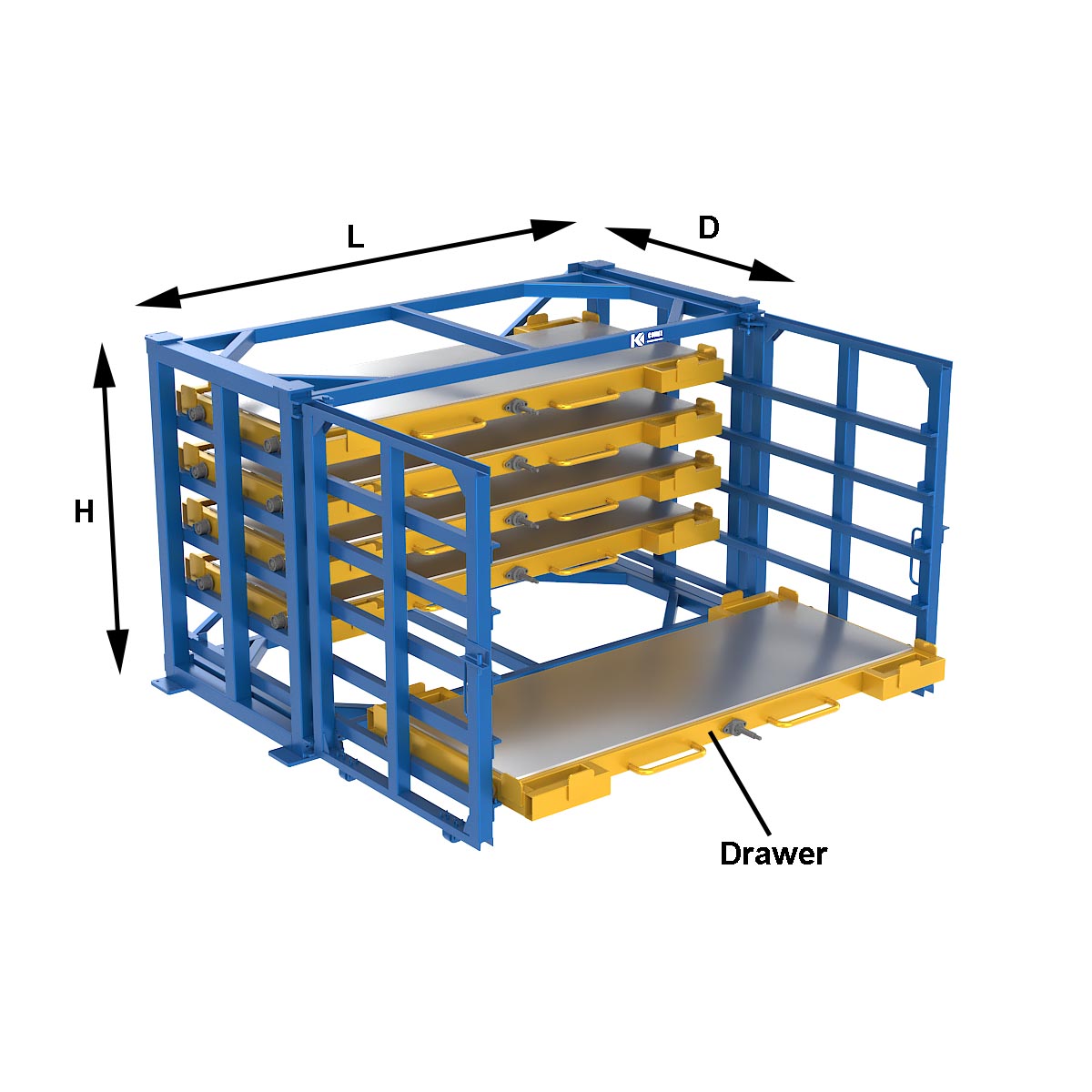 Roll Out Sheet Metal Storage Racks RollOut Sheet Metal Rack