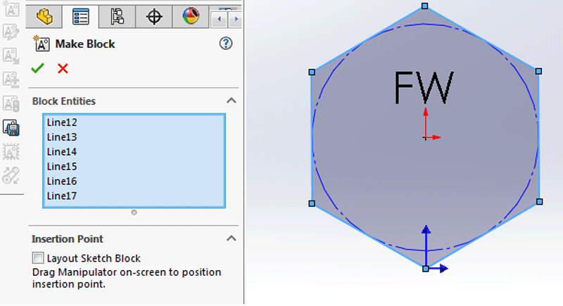 Creating and using SOLIDWORKS blocks in Drawing (Sketch Creating and using SOLIDWORKS blocks in Drawing (Sketch