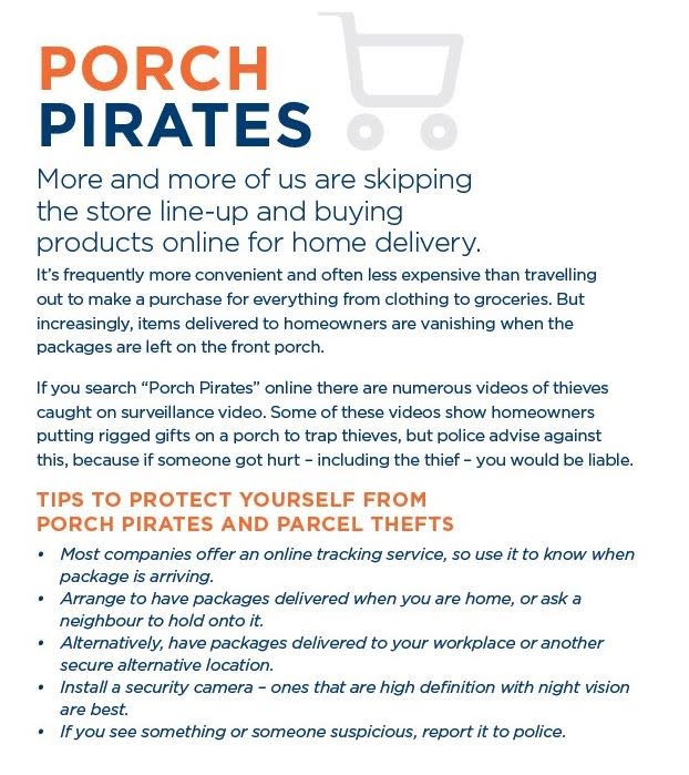 Porch Pirates ChathamKent Police Service