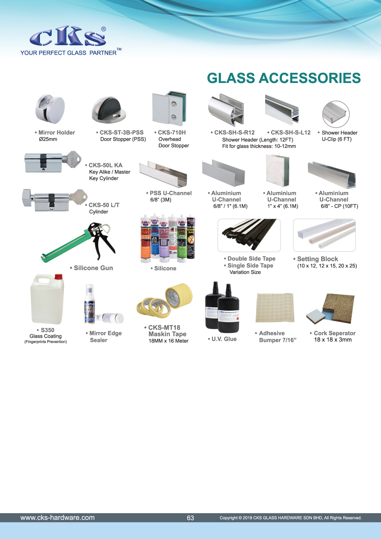 CKS Glass Hardware Glass Accessories Malaysia Supplier
