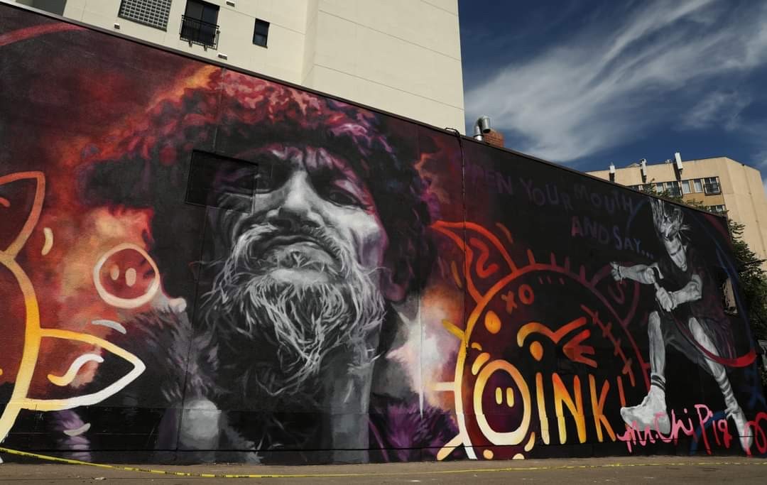 On Art Mr. Chi Pig Memorial Mural Nears Completion Listen CKUA