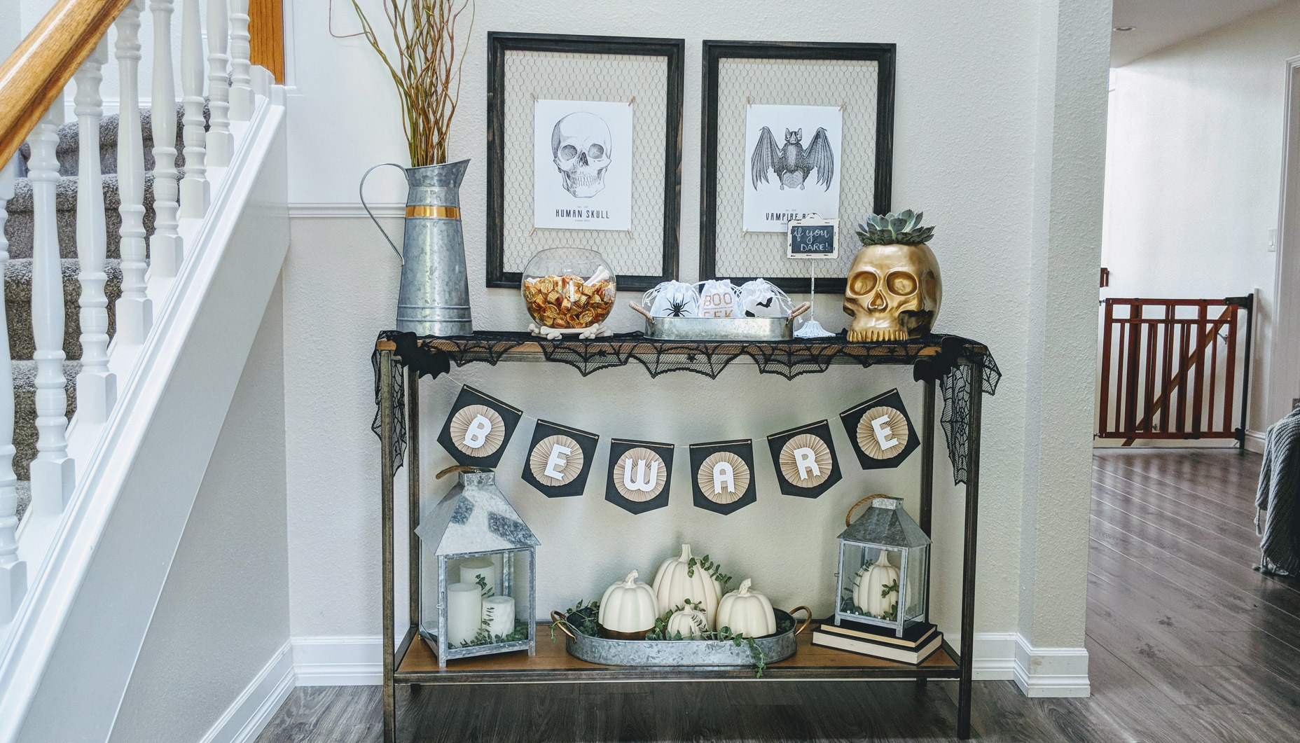 Modern Farmhouse Halloween Entryway Decor Fun365