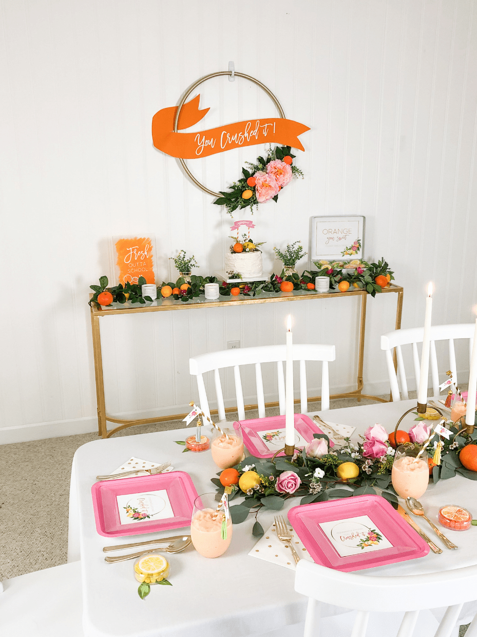 Stage Decoration With Flowers For Graduation