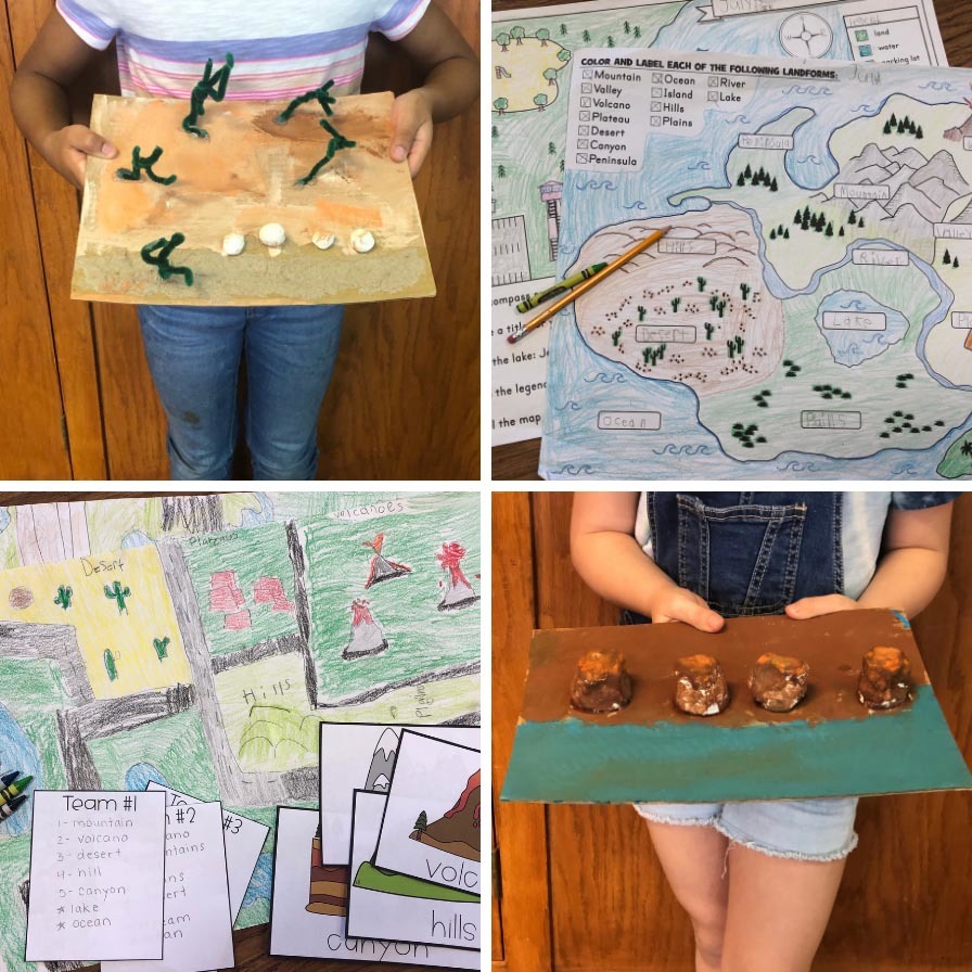 Color Your Own Label Color Landforms Posters Geography Activities The