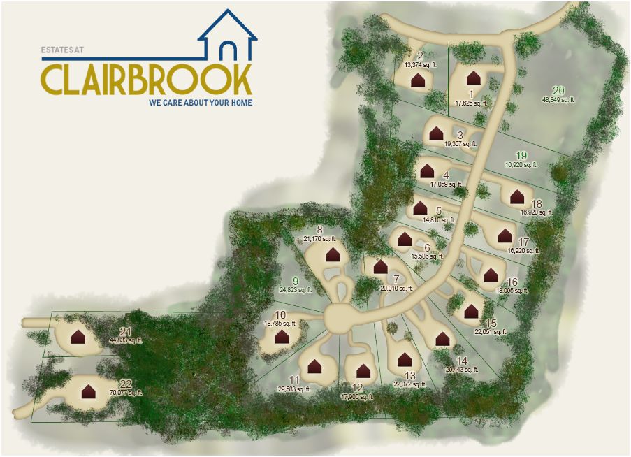 Estates at Clairbrook; Clairbrook Homes first community in Upper St