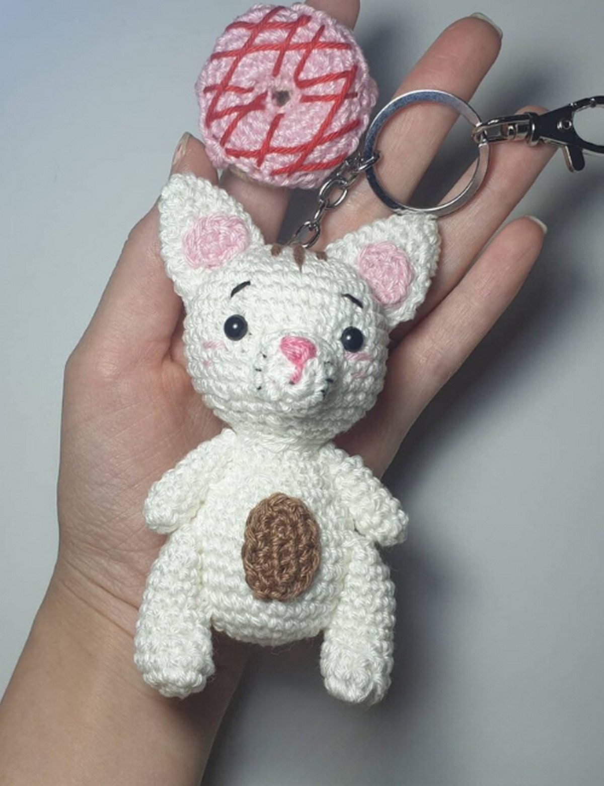 Free Crochet Cat Keychain With Donut Amigurumi Pattern Clairea Belle Makes
