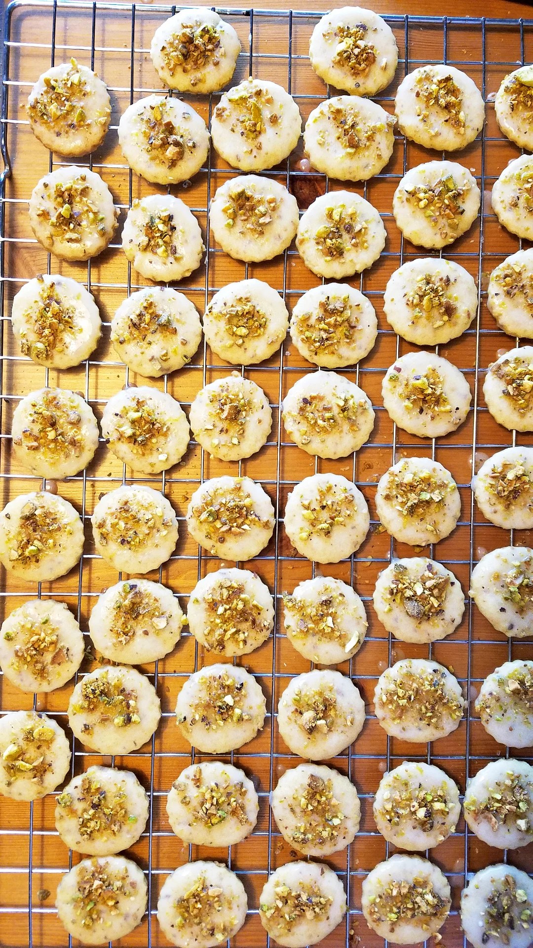 I Made Olive Oil Sugar Cookies with Pistachios and Lemon Glaze from