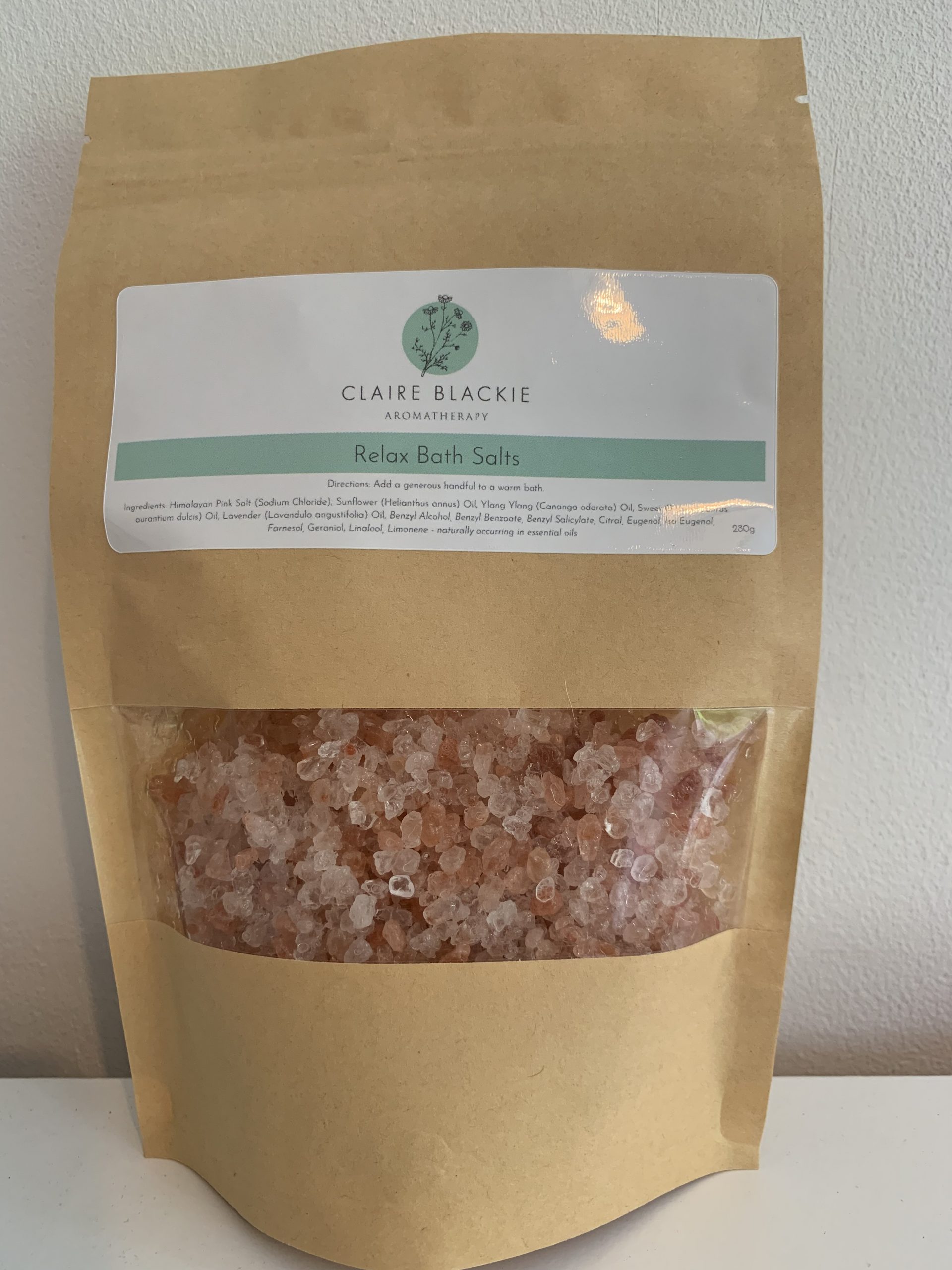 Relax Bath Salts Claire Blackie Aromatherapy
