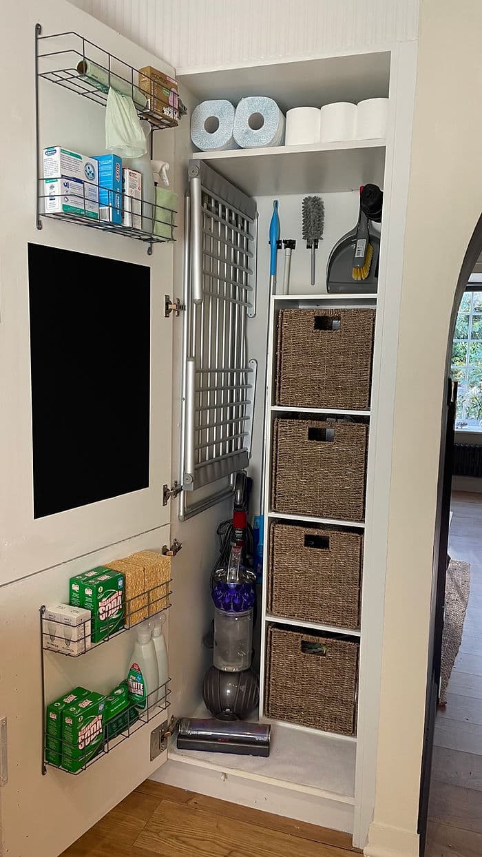 Utility cupboard storage hack the alternative to a small utility room