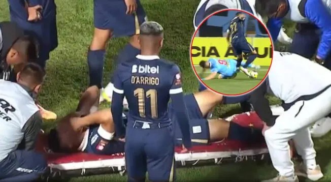 ¡Sufre Alianza Lima! Guillermo Enrique salió llorando en camilla por durísimo golpe