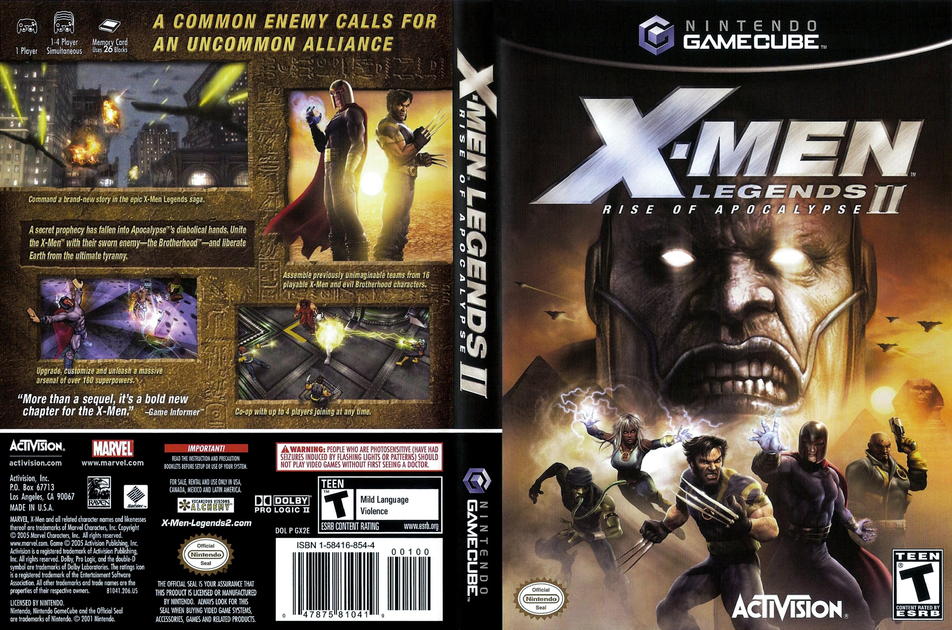 XMen Legends II Rise Of Apocalypse C Gamecube Clarkade