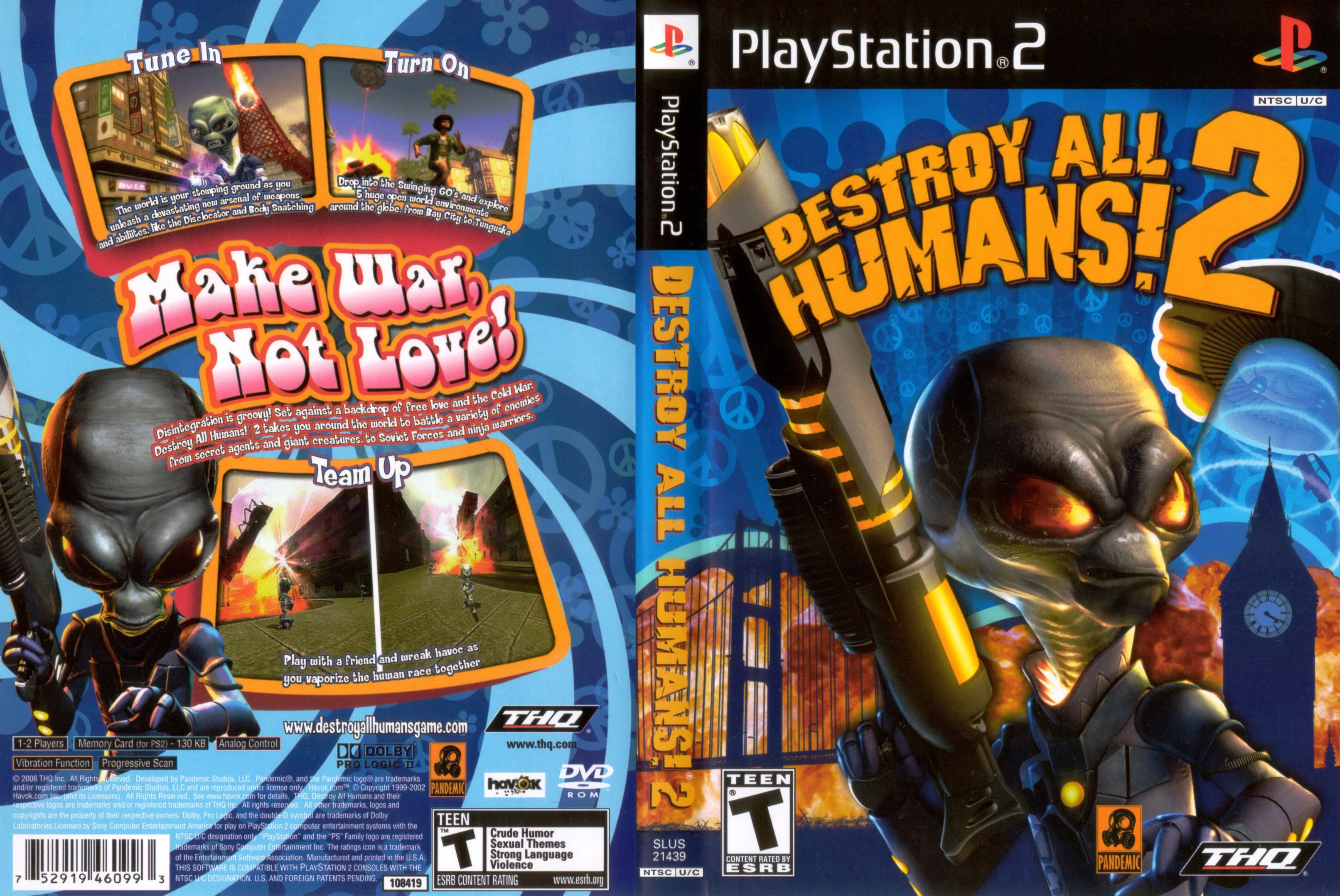 Destroy All Humans! (THQ Collection) (PS2) PlayStation, 53 OFF