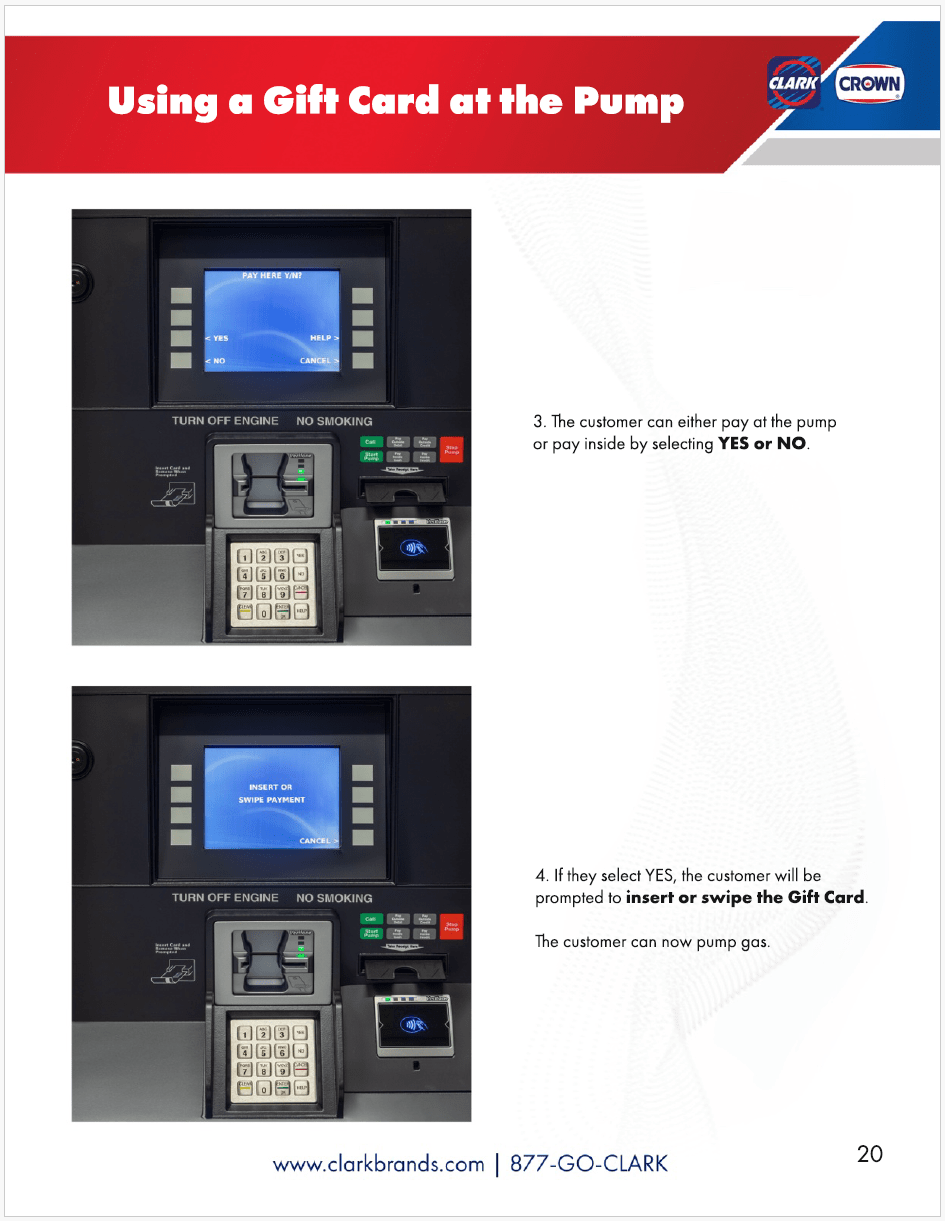 Verifone C18 - Gift Card Instructions Manual – Clark Brands
