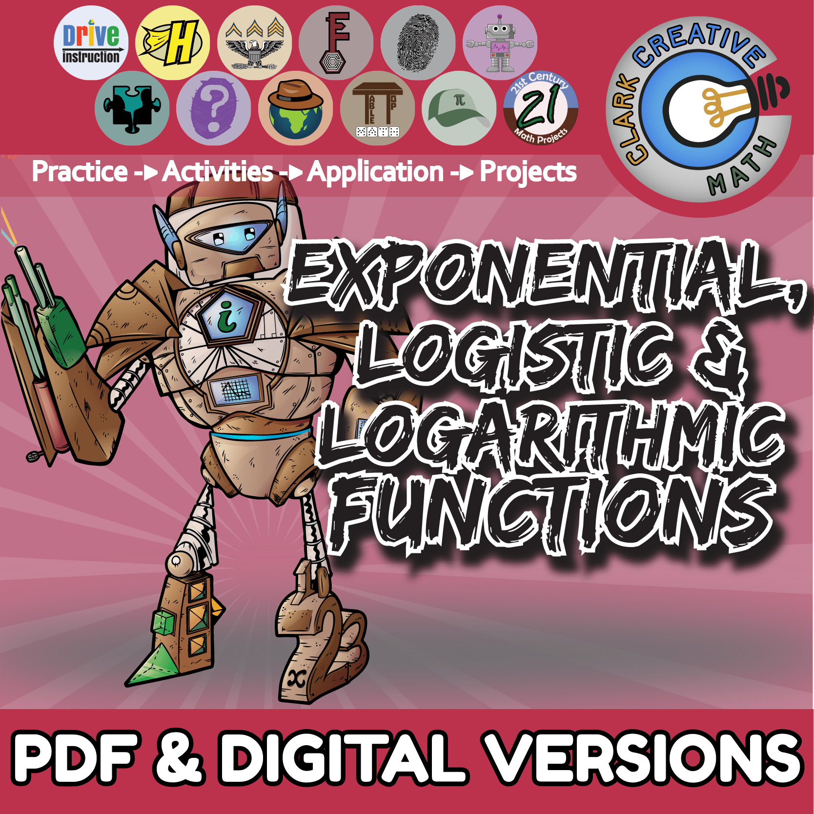 Exponential & Logarithmic Functions Unit Bundle Clark Creative Education
