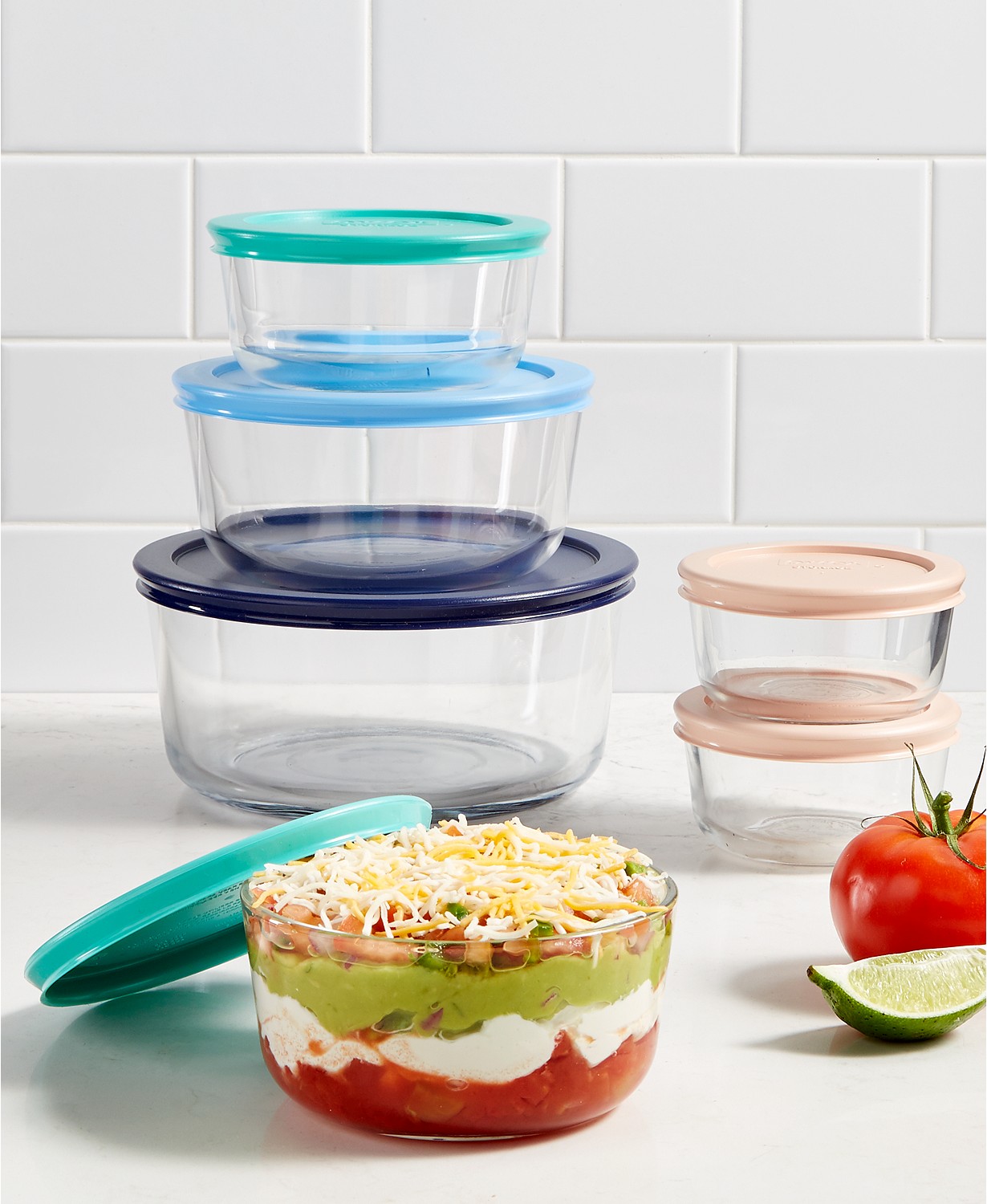 Pyrex 12piece glass storage set for 28 Clark Deals