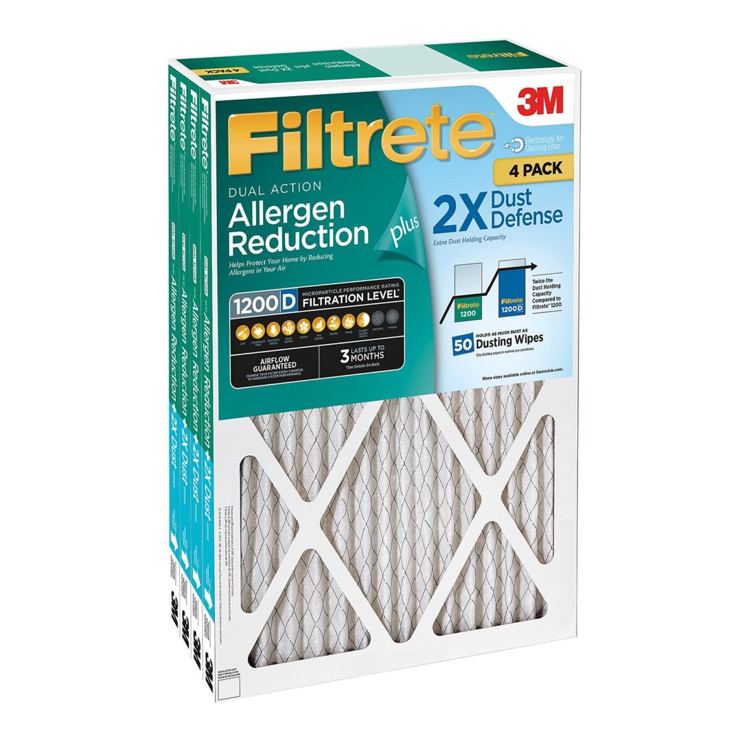 4pack Filtrete DualAction Micro Allergen Plus filters from 32