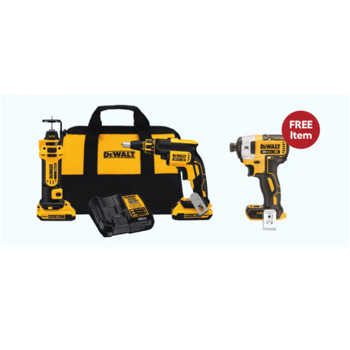 Today only Buy a Dewalt XR 2tool combo kit and get an impact driver