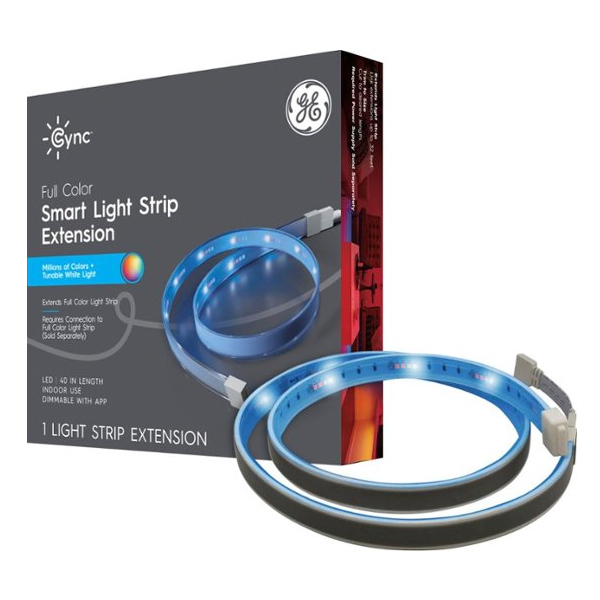 GE CYNC Smart LED color-changing light strip extension for $10 - Clark