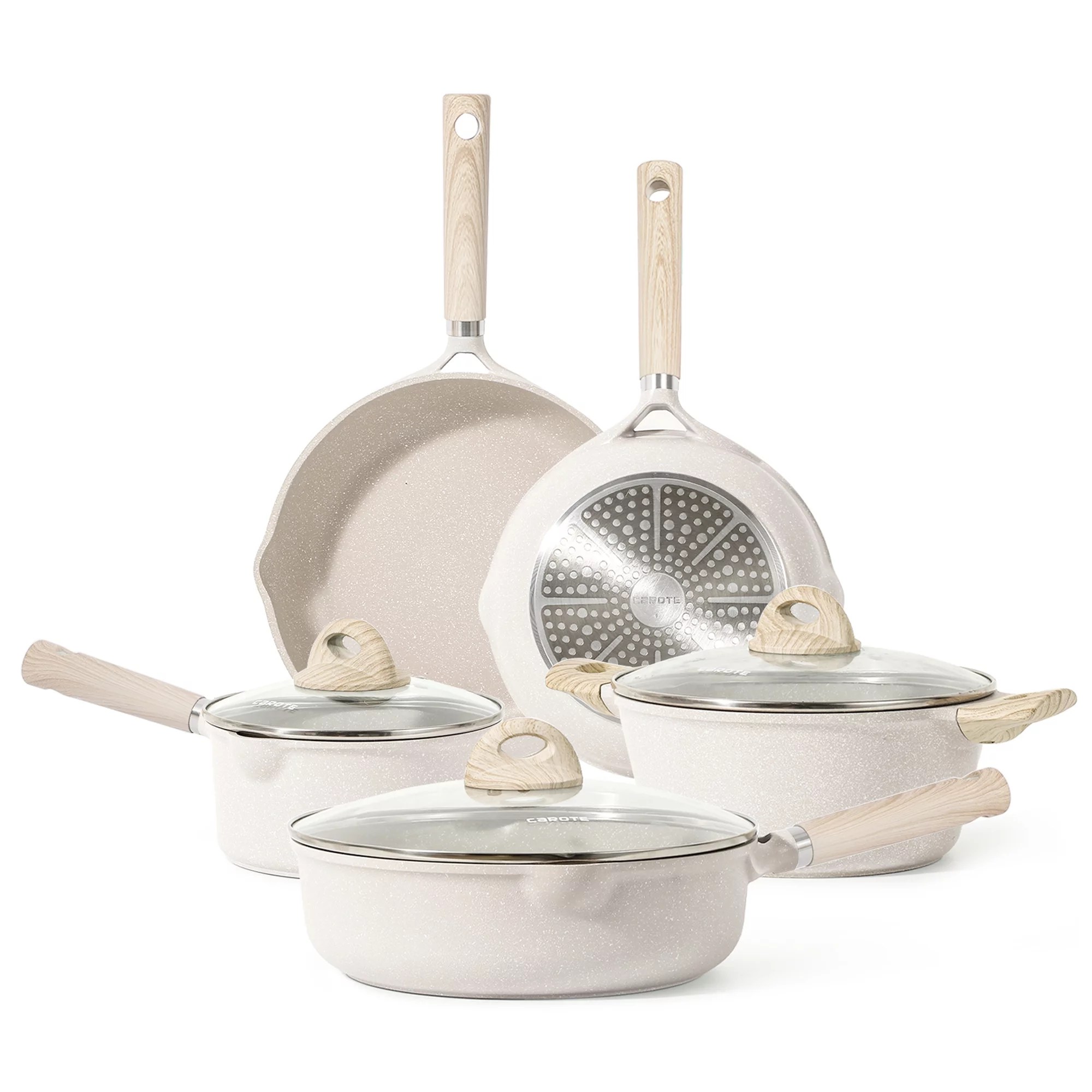 Carote 10-piece nonstick pots and pans set for $65 - Clark Deals
