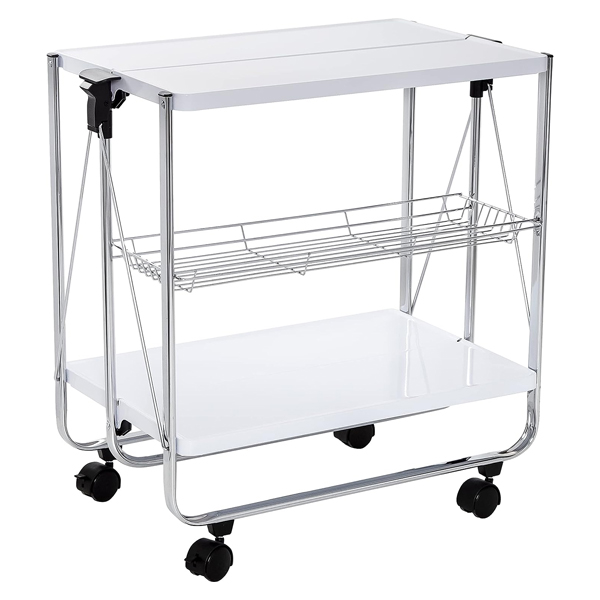 HoneyCanDo modern foldable kitchen cart with wheels for 35 Clark Deals