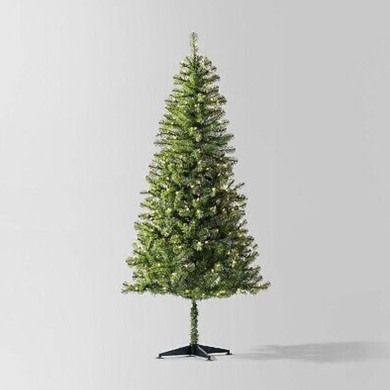 6.5' prelit openbox Alberta Spruce artificial Christmas