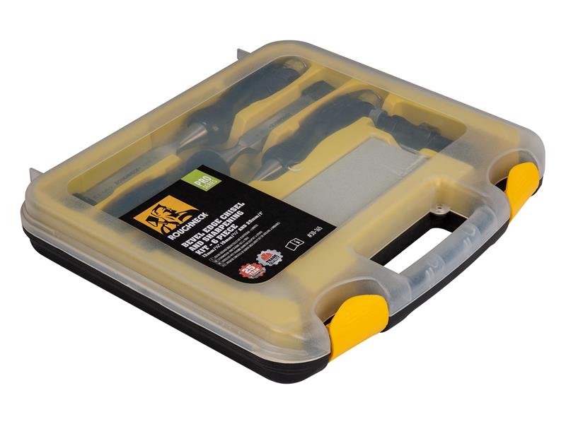 Bevel Edge Chisel & Sharpening Kit, 6 piece Clarke Fencing