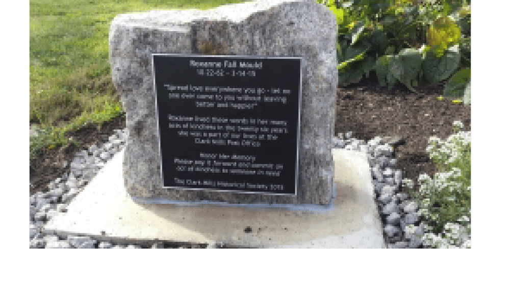 Stolen Memorial Stone Clark Mills, New York