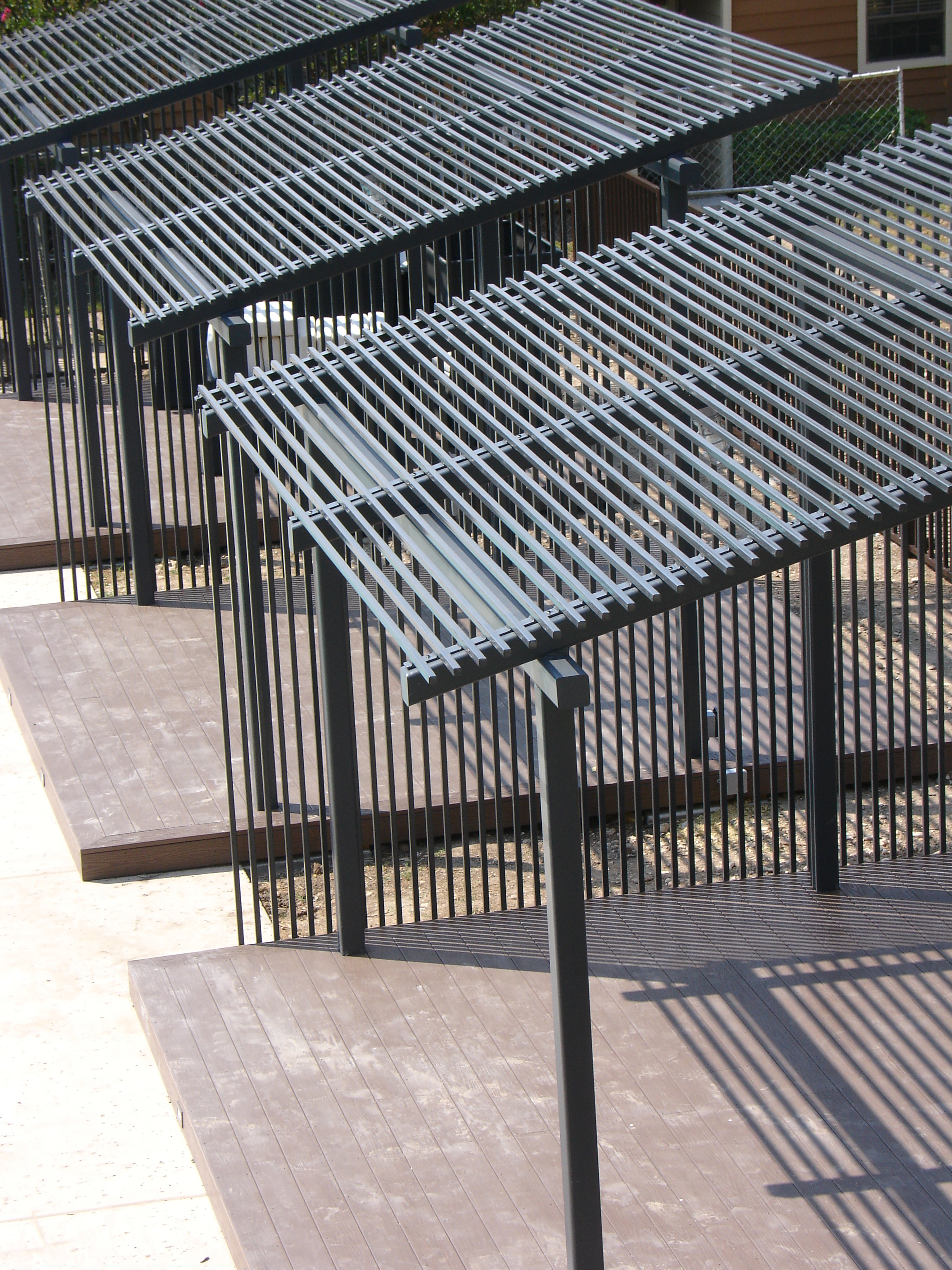 Modern Steel Shade Structures Clark Richardson Architecture