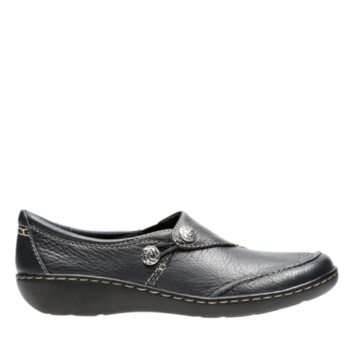 Ashland Lane Q Navy Tumbled Leather Women's Comfortable Shoes