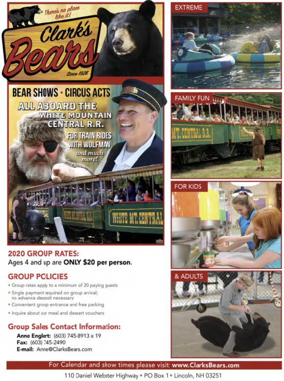 Downloadable Brochure Clark's Bears, Lincoln, NH
