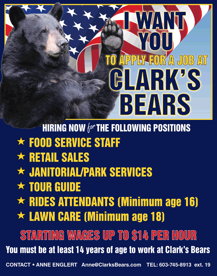 Clark's Bears, Lincoln, NH Home of Clark's Trained Bears and the White
