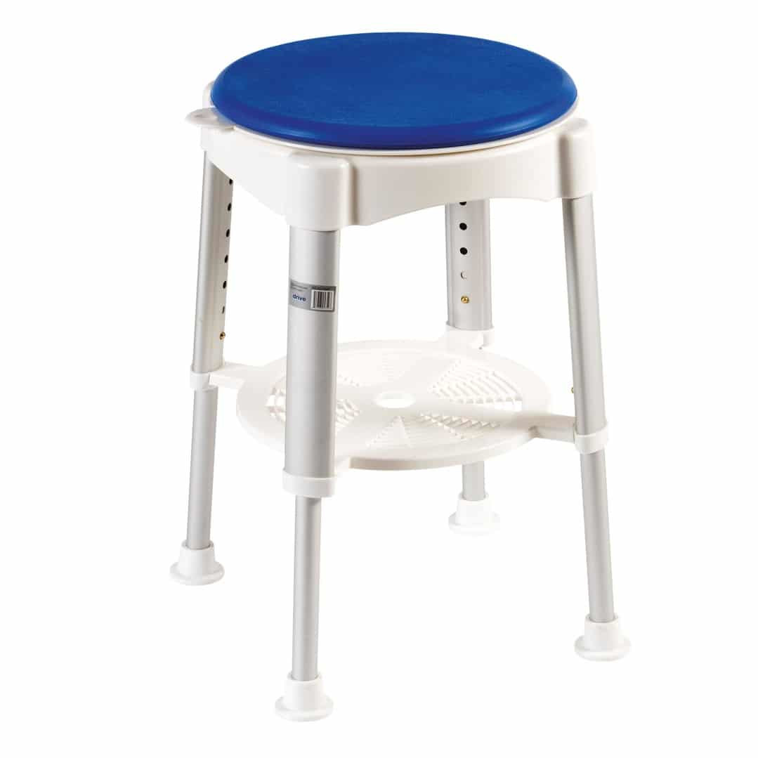 Shower Stool Rotating Padded Seat Living Aids Clark and Partners