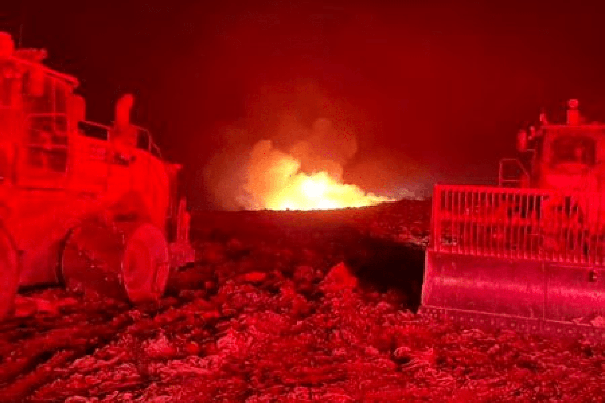 Landfill catches fire in western Montgomery County