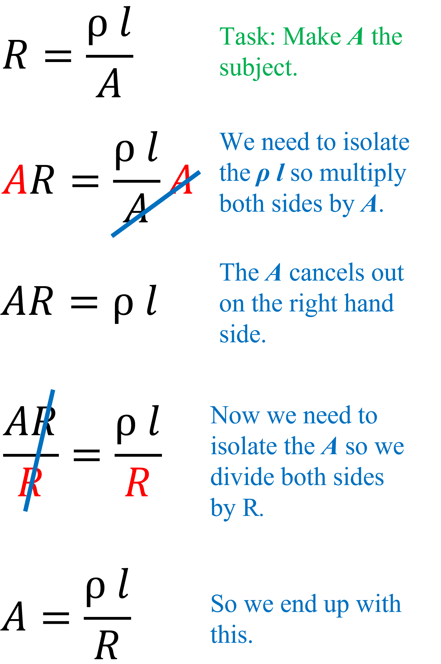 Transposition of Formulae