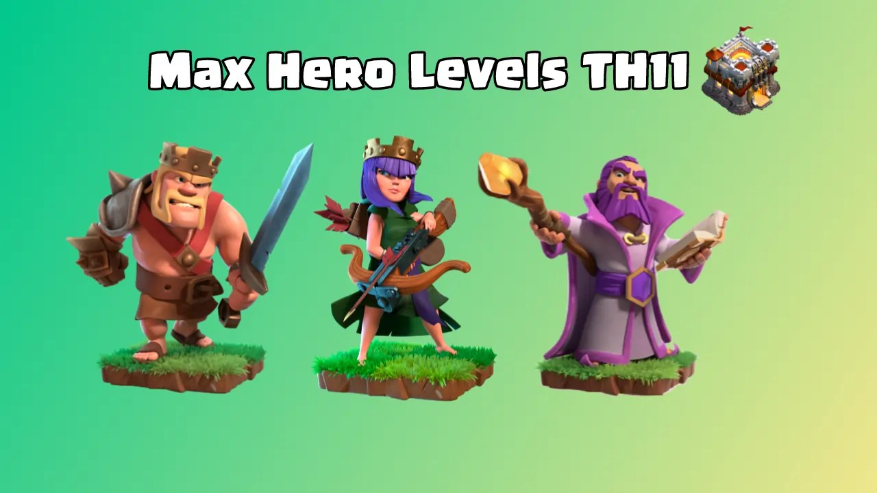 Clash of Clans Max Hero Levels at TH11 ClashDaddy